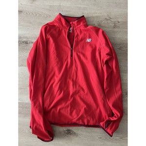 New Balance Dry 1/4 Zip Lightweight large Red Long Sleeve Running